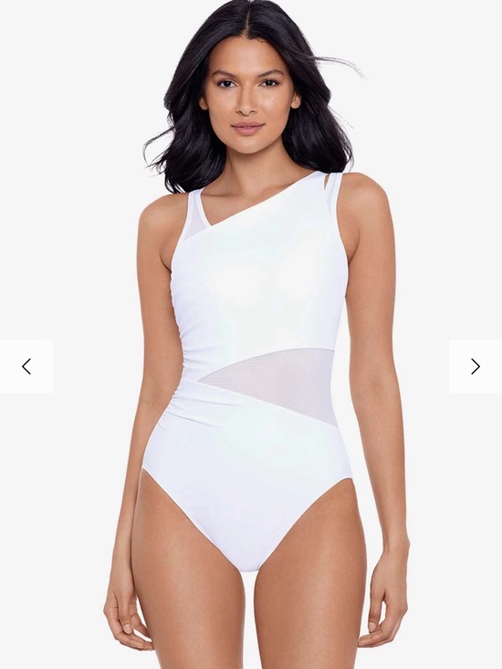 Miraclesuit Other - NWT Miraclesuit White One-Shoulder Mesh-Panel One-Piece Swimsuit